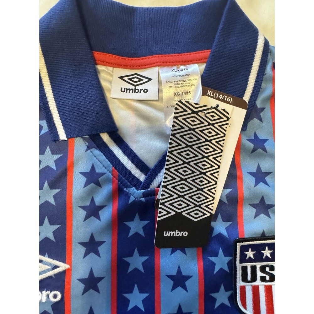 Boys Size XL Umbro USA Collared Polo Soccer Jersey UNITED STATES New W/Tags